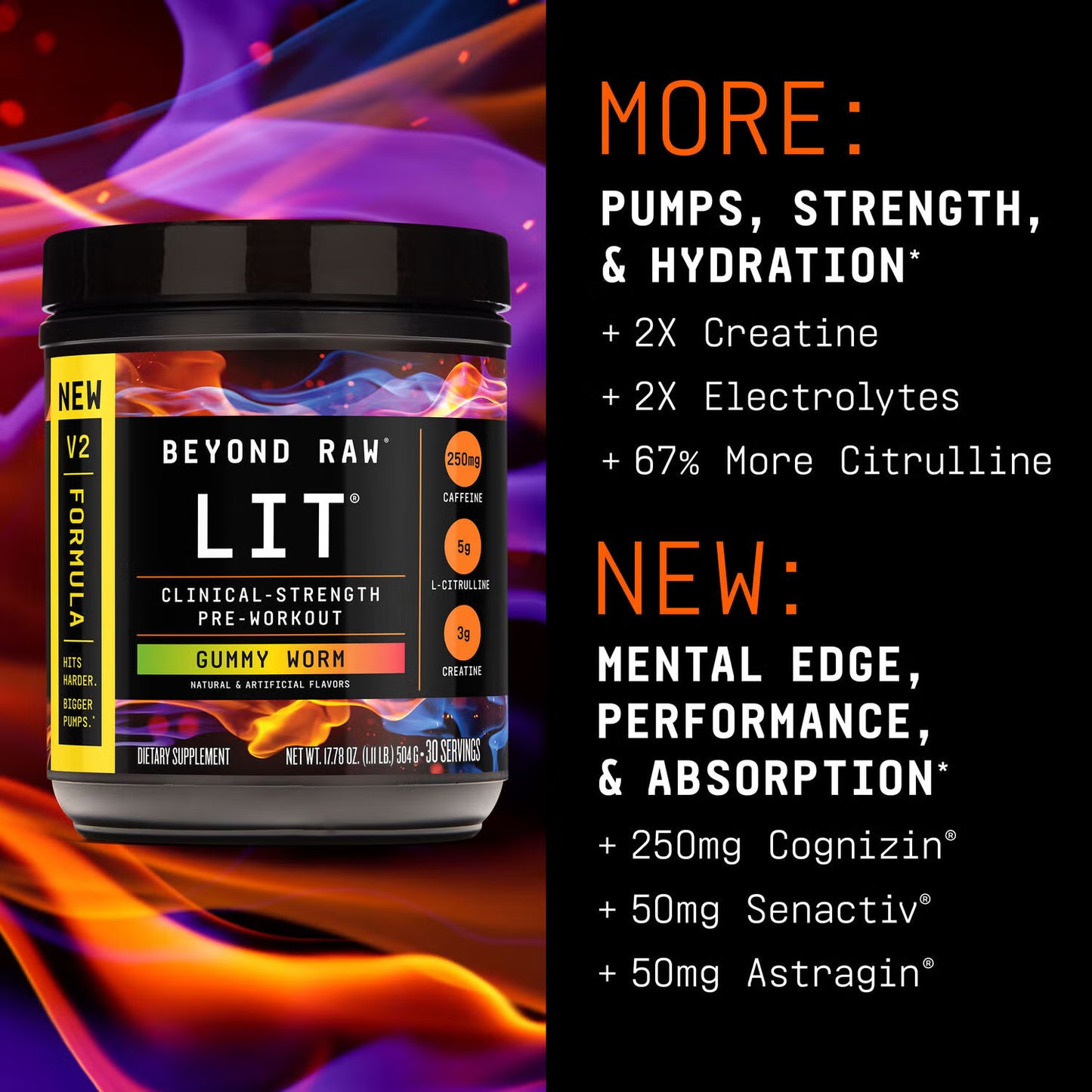BEYOND RAW LIT V2 Clinical- Gummy Worm