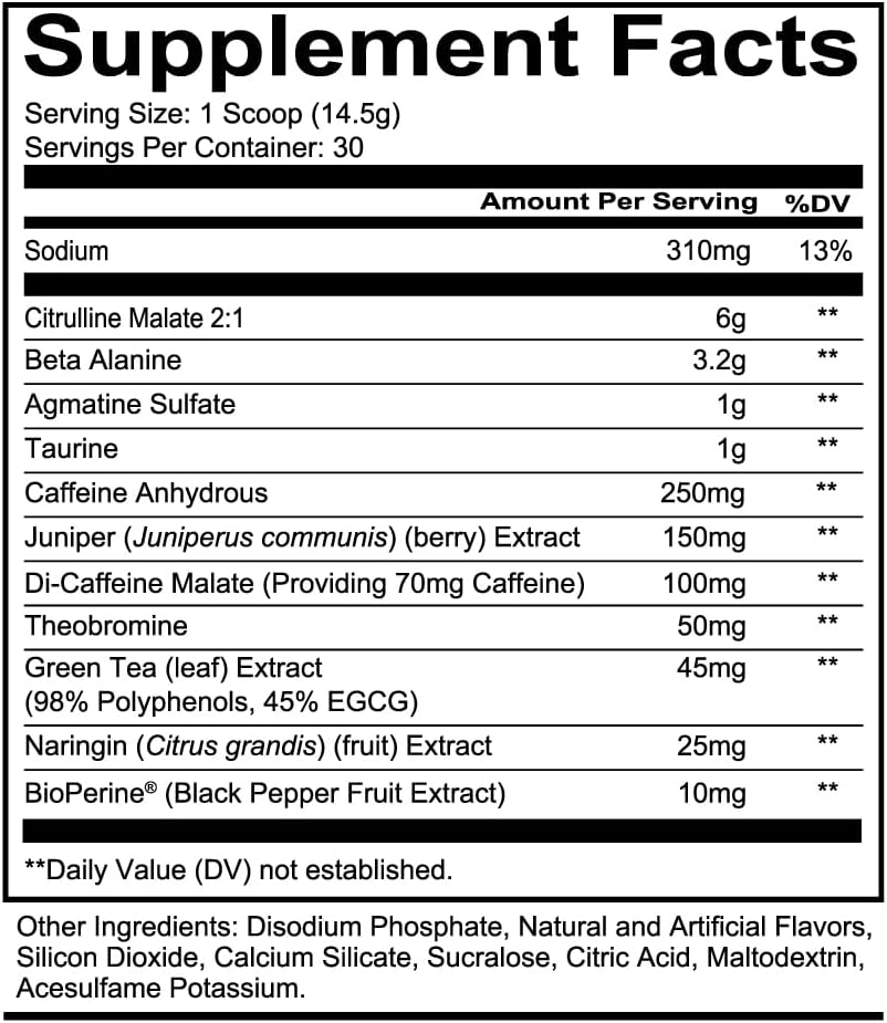 REDCON1 Total War Pre Workout Powder, Blue Lemonade