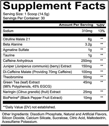 REDCON1 Total War Pre Workout Powder, Blue Lemonade