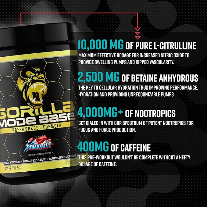 Gorilla Mind Base Pre Workout - Bombsicle