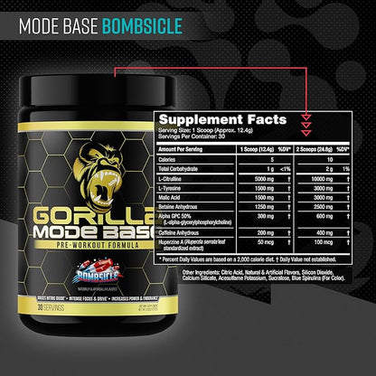 Gorilla Mind Base Pre Workout - Bombsicle